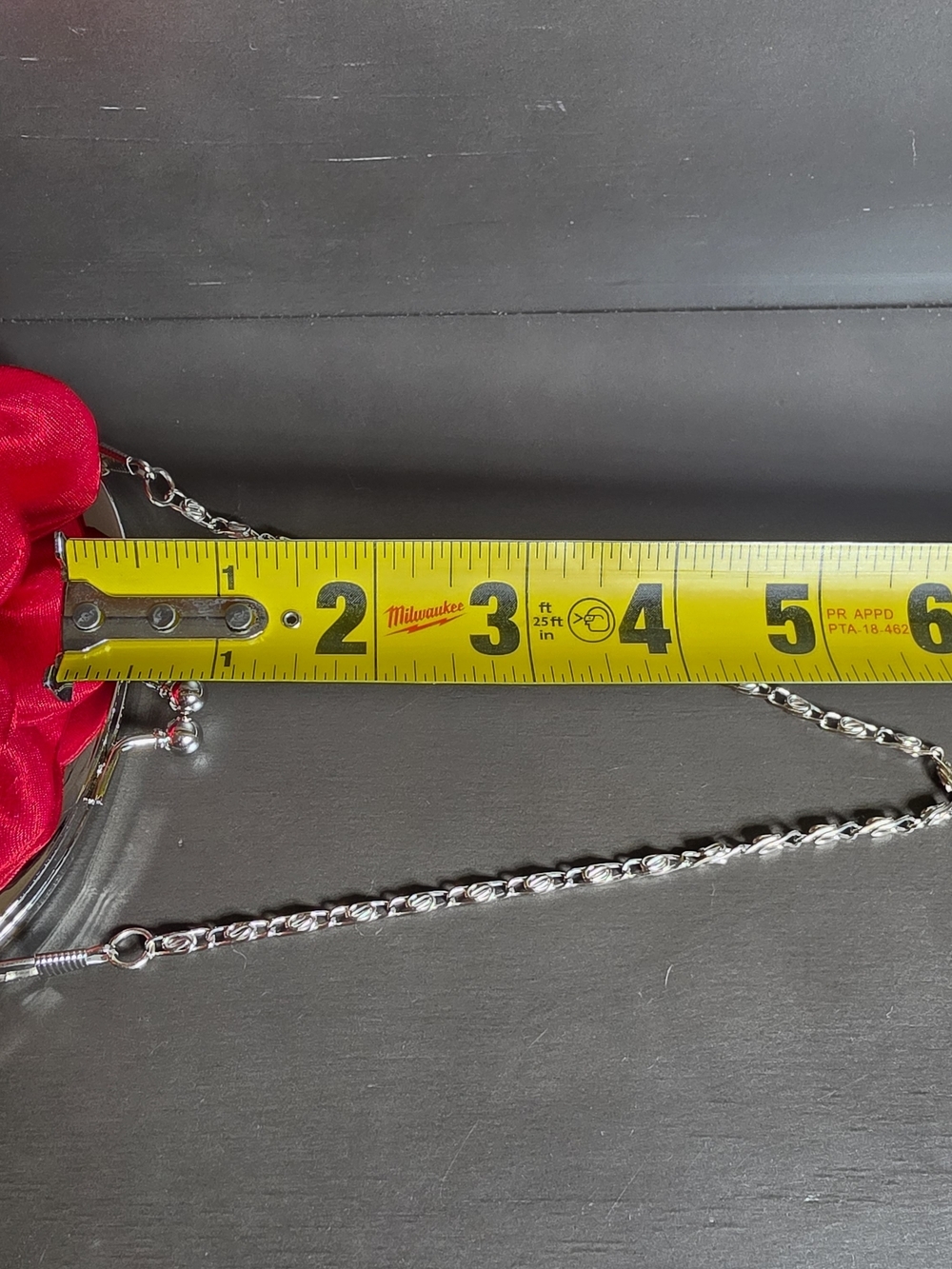 Daniel Ames Couture Vintage Red Floral Satin Kiss Lock Purse Rhinestone Silver - Picture 7 of 8